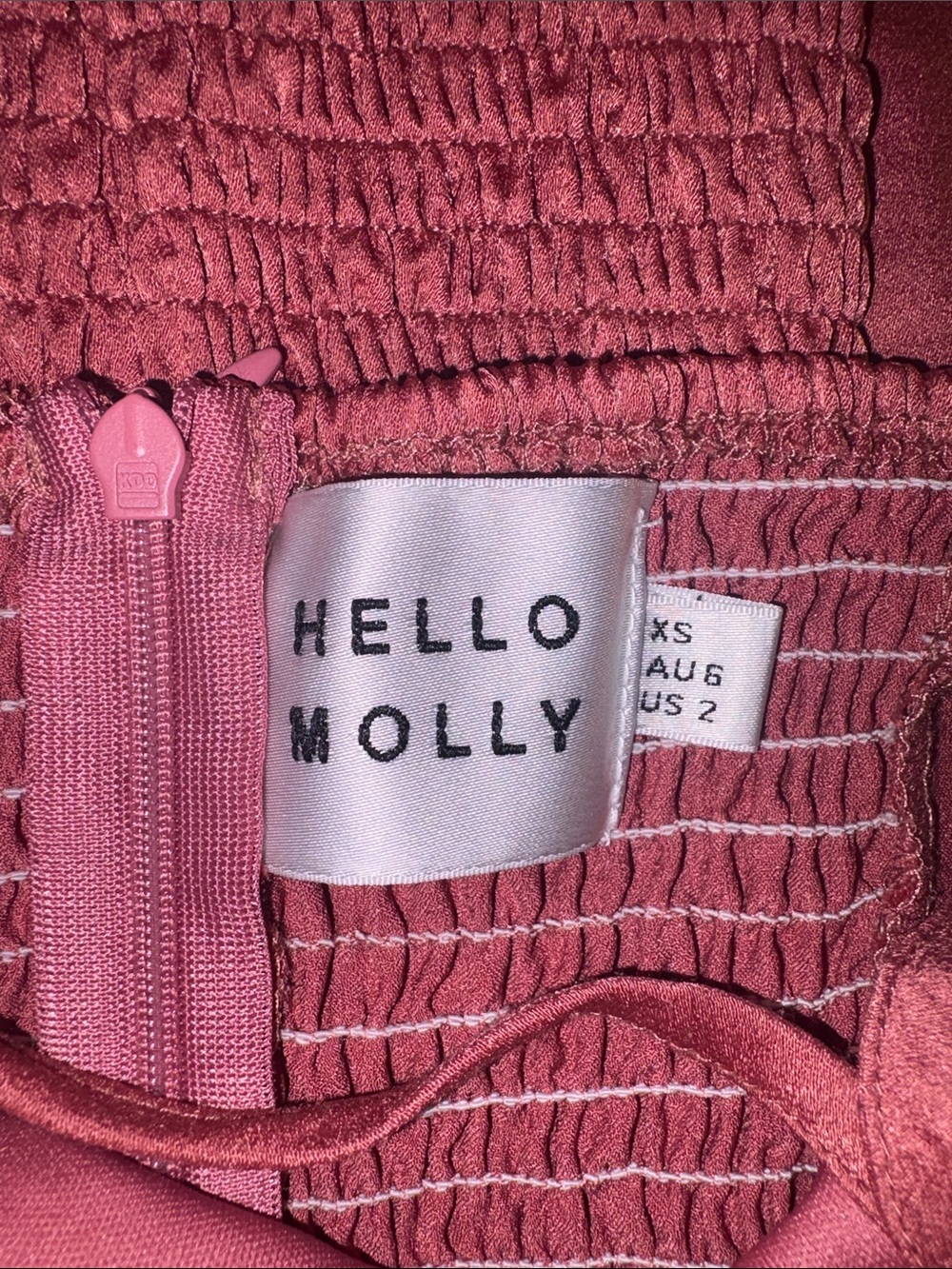 Hello Molly If The Gown Fits Wrap Mini Dress Rose Pink XS US 2 - Picture 3 of 5